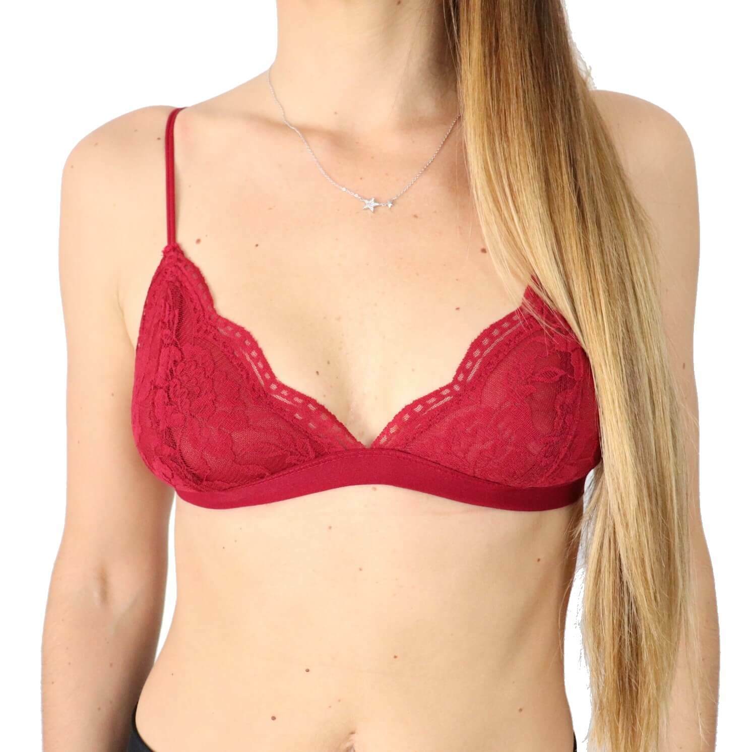 wine colored bralette