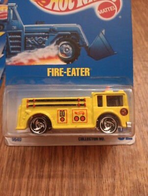 HOT WHEELS 1991 Fire-Eater, Yellow, Main Line #82 Emergency Vehicle Fire Truck 