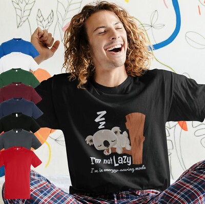 IM NOT LAZY IM IN ENERGIESPARMODUS INSPIRIERT HERREN T-SHIRT GESCHENK GEBURTSTAG