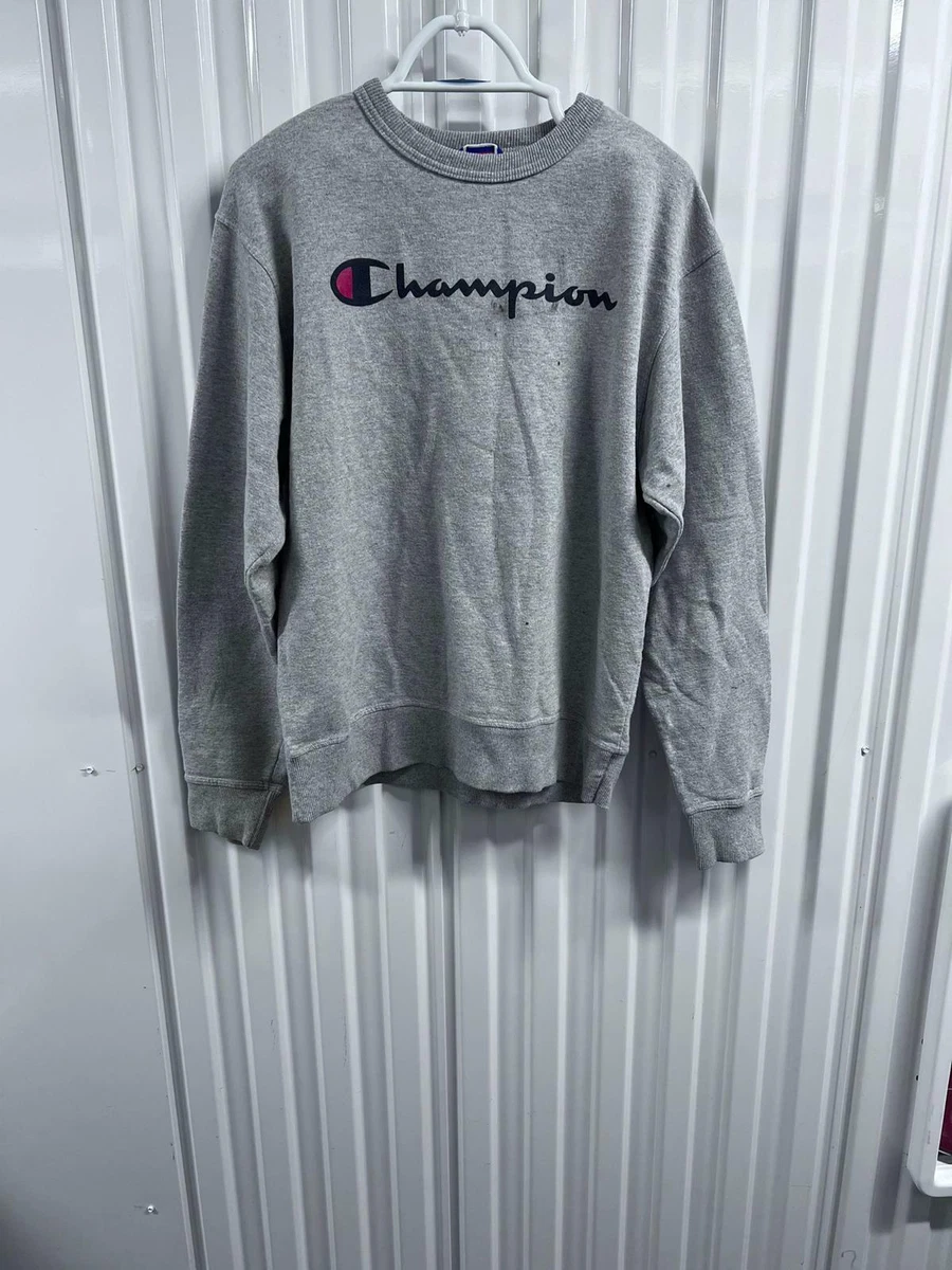 Champion Authentic Athletic Wear Grey Pullover Long Sleeve Size M