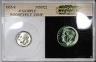 1955-S Roosevelt Dime Sample Slab Photo-Cerified Coin Institute
