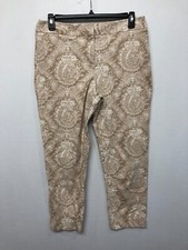 Talbots Women Boho Floral Heritage Cropped Ankle Chino Pants Size 14 B288 -11