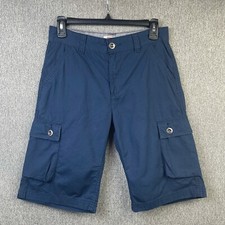 Levi s Boys Dark Blue Cargo Shorts Falls Below Knees Zip Fly Size 14 REG W27