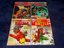 FOUR STAR BATTLE TALES 1 2 4 5 MILITARY WAR LOT 1973 DC COMICS MISSING 3