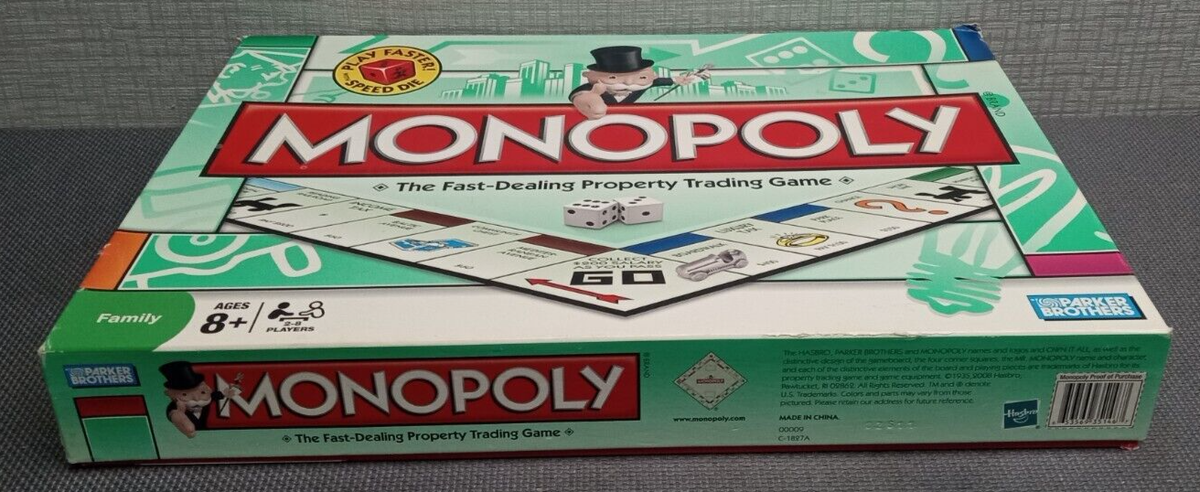 2008 Monopoly Parker Brother's Play Faster with Speed Die Ed