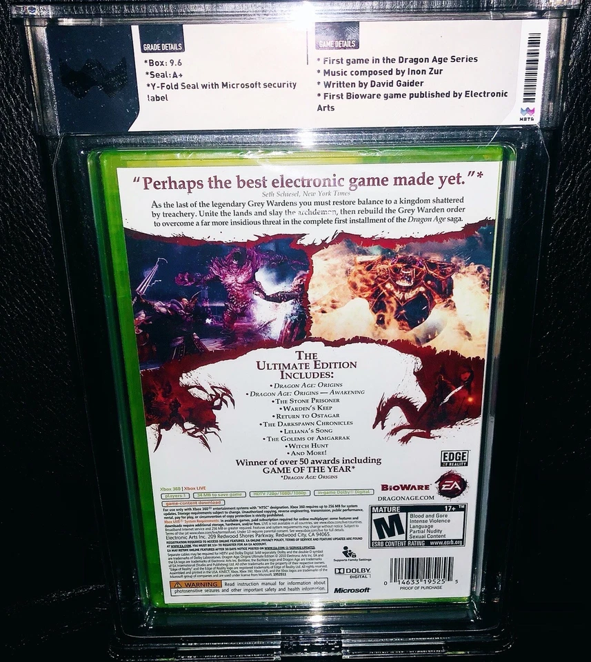 WATA 9.6 A+ Dragon Age: Origins Ultimate Edition (Microsoft Xbox 360) NEW✅ - Image 2 of 2