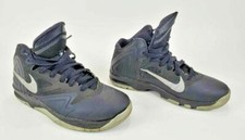 Nike Unisex Kids Athletic Shoes Blue White Lace Up High Top Sneakers 6 Y