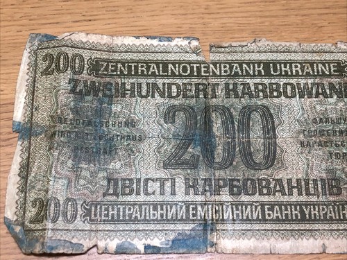 1942 Ukraine Germany Occupation 200 Karbowanez - Picture 6 of 6