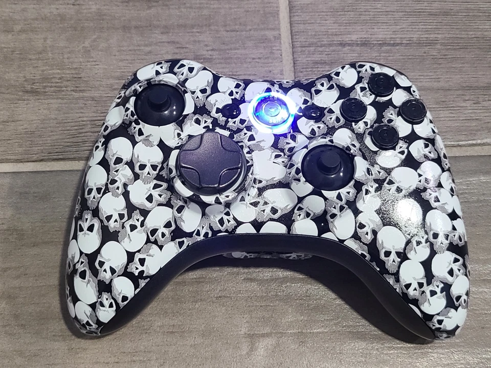 Custom Xbox 360 Wireless Controller Hall Effect white Skull Bullet Bottons. - Image 2 of 4