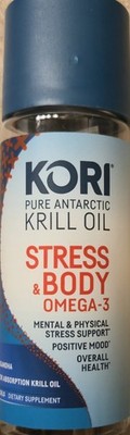 Kori OMEGA 3 STRESS & BODY Krill Oil 80 Softgels ( 40 Servings ) BEST BY 8/26 