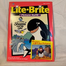 Lite Brite Picture Refill Shamu His Crew 1995 Milton Bradley Seaworld 4530