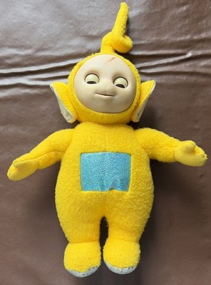 Vintage Original Teletubbies LaLa gelb 1996 Plüsch Puppe mit offenen/schließen Augen 90
