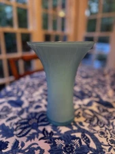 Crate and Barrel Tulip Vase Hand blown Glass  In Poland In Blue