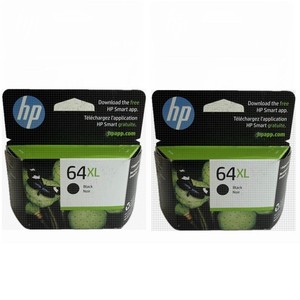 2 Pack HP N9J92AN Original Ink Cartridge 64XL Black EX2026 New