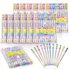 Teling 144 Pcs Scented Glitter Gel Pens Multicolor Fun Cute Fruit S... Fast Ship