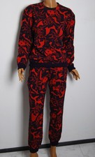 KENZO Women Tracksuit Set Jogging Red Sweatshirt Pants Long Sleeve Regular Fit M