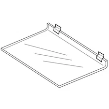 12" x 8" Plastic Slatwall Shelves