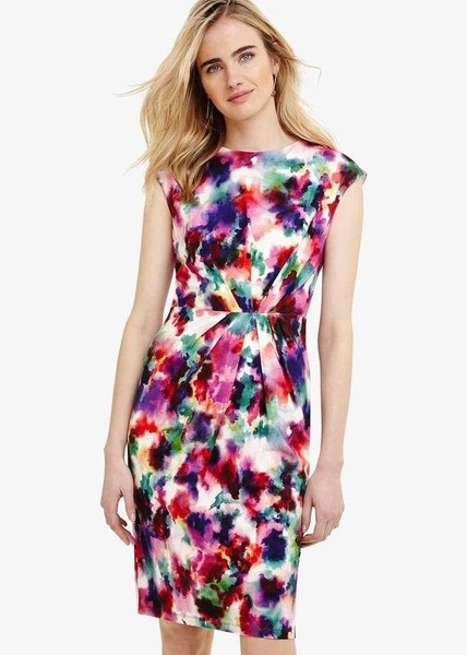 Women Phase Eight Dress Multicolor Viscose 40 / L #CAGB