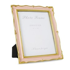Cuspin Pink 8x10 Vintage Picture Frame, Ornate Pink  Gold Photo Frame