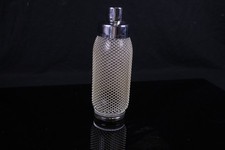 Cocktail Shaker silbern Drahtgeflecht Gitter Netz 70er Retro Vintage Glas Metall
