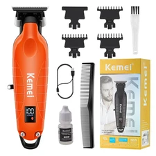 KEMEI 2293 Professional Hair/Beard Trimmer for Men Zero Gapped Hair Clippers ...