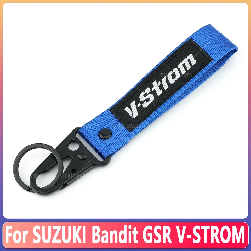 For SUZUKI Bandit GSF 650 1200 GSR 750 V-STROM DL650 Embroidery KeyChain Keyring - Image 3 of 4