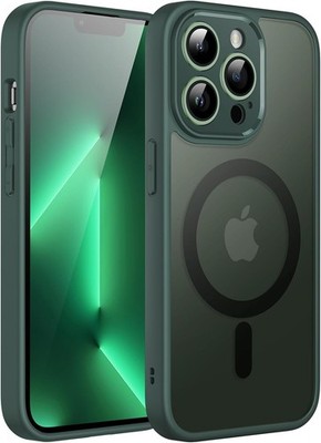 JETech Magnetisch Hülle für iPhone 13 Pro Max 6,7 Zoll - MagSafe(Nachtgrün)