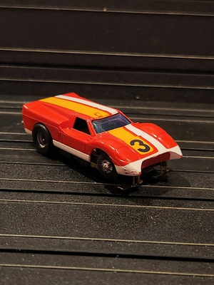 #ad #ad Vintage Aurora Thunderjet XLerators Slot Car #2783 FORD J CAR #3 Red Yellow $46.99