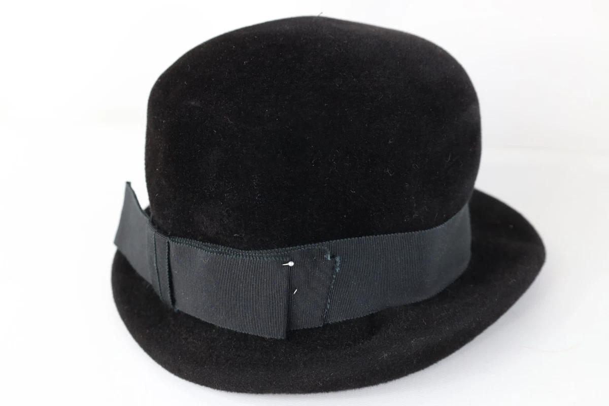 Surell Womens Black 100% Mink Fur Newsboy Cap Winter Hat Visor Beret Kirsten Black Mink Fur Riding Hat: FurHatWorld.com main image 2