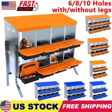6/8/10 Compartments Roll Out Nesting Box for Chicken Roll Away Eggs Laying Boxes