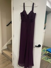 Size 8 Watters Formal Purple Chiffon Sleeveless Evening Gown