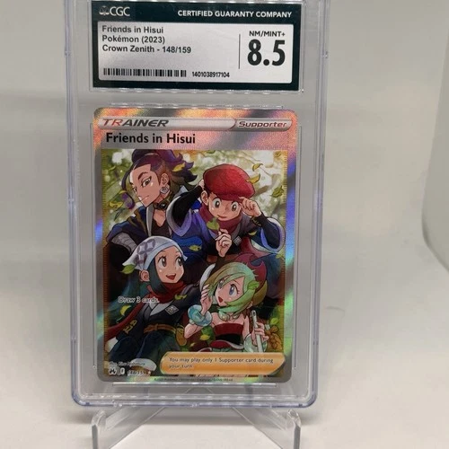 CGC 8.5 NM/MINT+ Friends in Hisui Full Art 148/159 SWSH Crown Zenith Pokemon