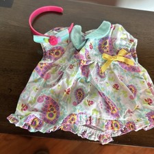 American Girl Bitty Baby Dress & Opaska. Wiosna. Śliczne