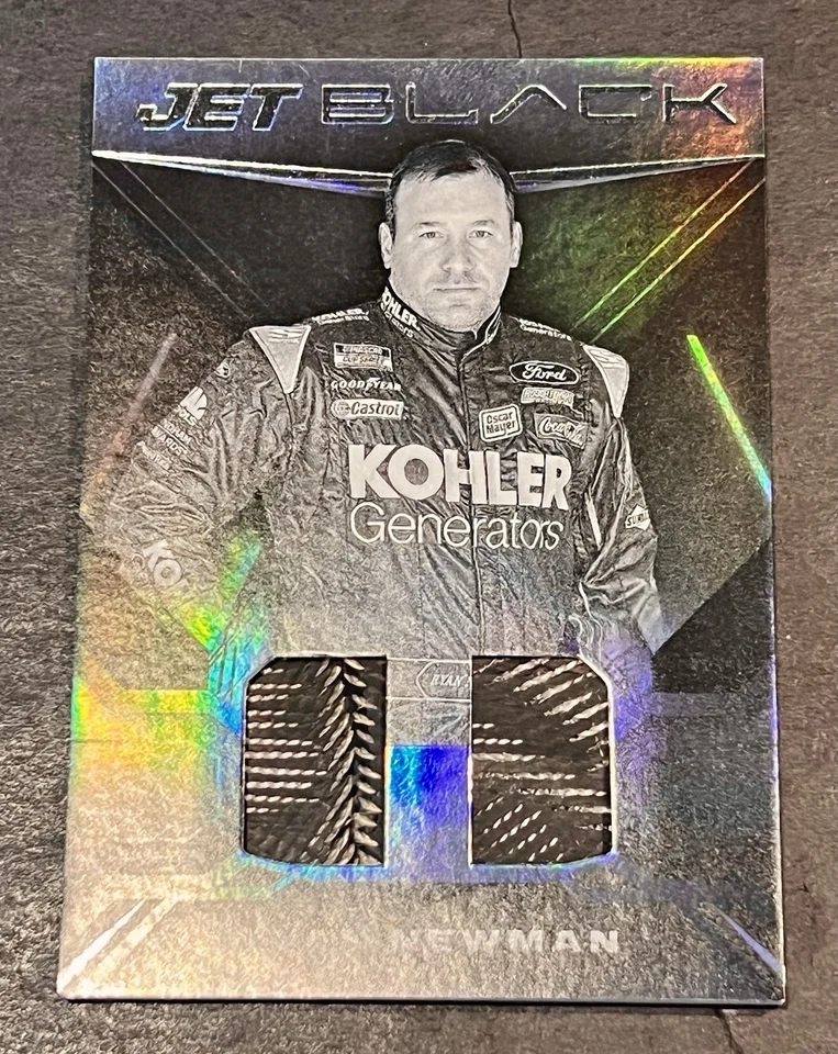 2022 Panini Chronicles NASCAR Black Jet Black Dual Materials #JBM-RN Ryan Newman - Image 2 of 4