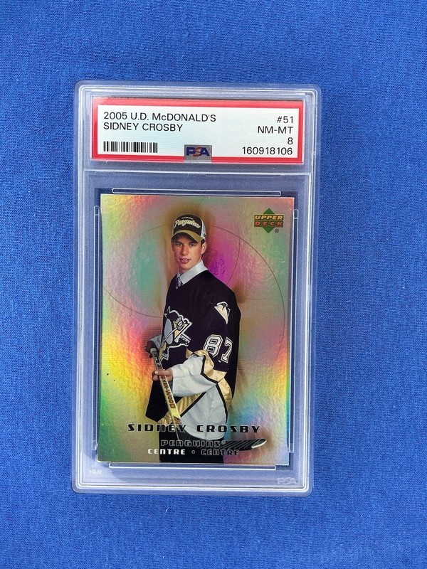 2005 Upper Deck McDonald’s Sidney Crosby Pittsburgh Penguins #51 PSA 8