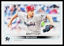 2022 Topps Anthony Bender #160b RC Rookie Miami Marlins