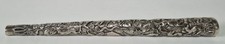 Superb Antique Indian White Metal Parasol Handle - Hunting Scene Various Animals