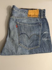 Levis Capital E Hesher Blue Jeans 38x28 Mens Made in USA Straight Denim