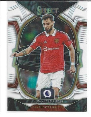 2022-23 Panini Select EPL Bruno Fernandes Terrace White Prizm /20 #67 Man U