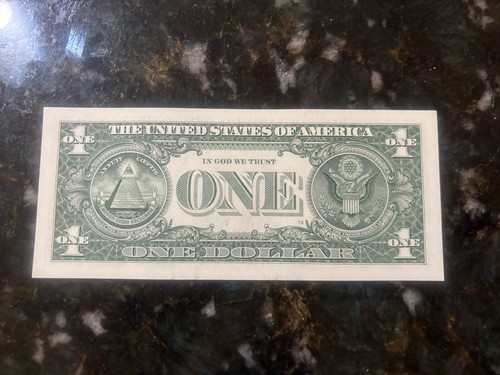 $1 Dollar Bill 2021 Note Fancy Quad Serial Repeater. 73617361 - Picture 4 of 6