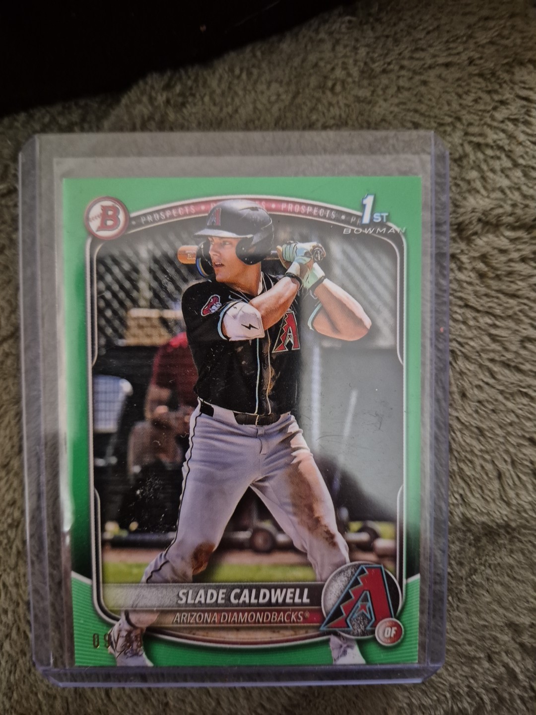2025 Topps Bowman 1st - Slade Caldwell 1st Bowman Green  09/99 SP - #BP-21