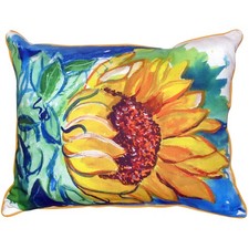 Betsy Drake Windy Sunflower Extra Large Zippered Pillow 20x24