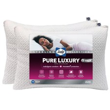 Sealy Sterling Pure Luxury Pillows Soft  Breathable Hypoallergenic, King 2-Pack