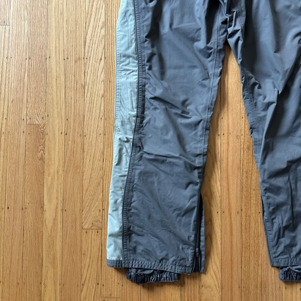 Vans Technical冬季滑雪滑雪滑雪板裤女式中号灰色绿色条纹 — 第 4/4 张图片