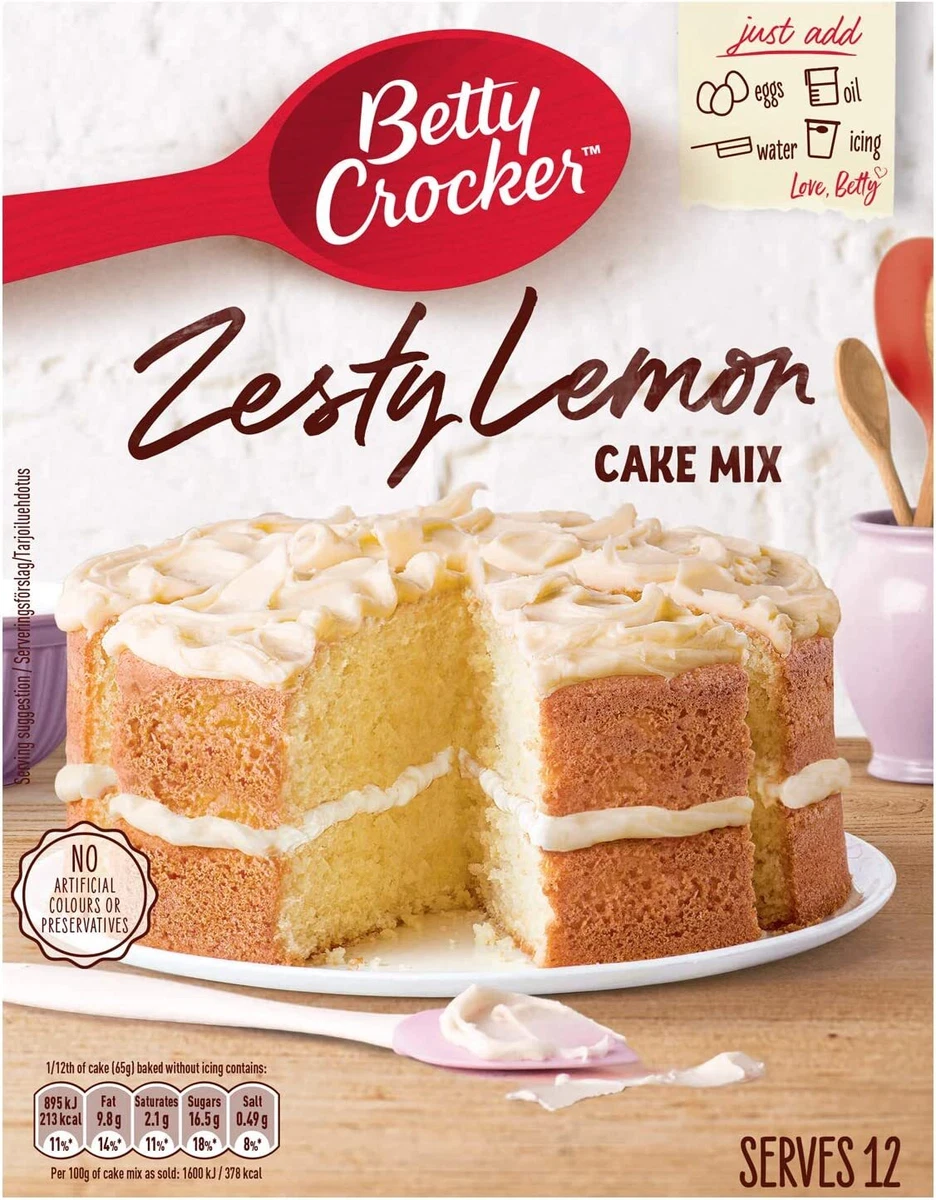 Betty Crocker Zesty Lemon Cake Mix 425g Betty Crocker (ベティクロッカー) ゼスティー レモンケーキミックス 425g
