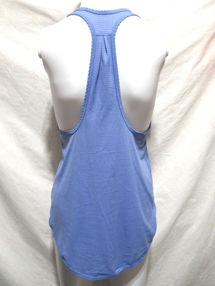 Camiseta sin mangas Lululemon talla 6 púrpura con rayas grises calce relajado espalda de corredor Foto 4 de 4