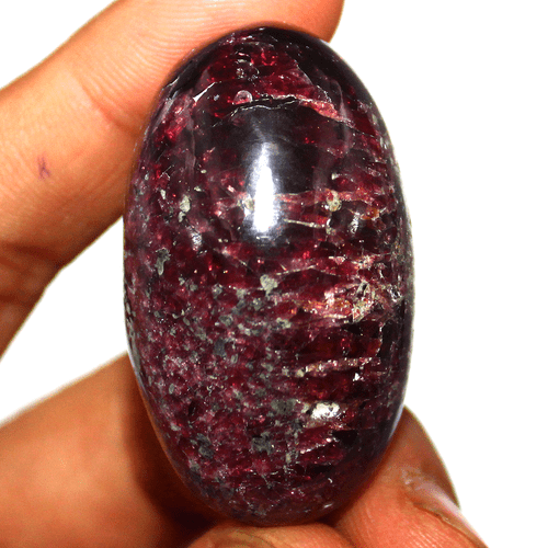 Cristal mineral Shiva Lingam grado coleccionista granate gema natural 67,7 g ~ 45 mm - Imagen 10 de 11
