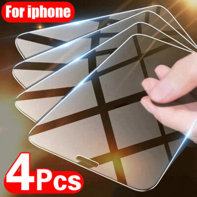 Tempered Glass Screen Protector For iPhone 11 12 13 Mini, Pro Max, X, XS Max, XR