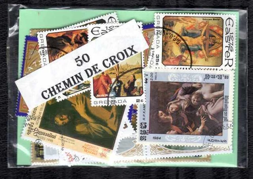 Way of the Cross - 50 different stamps canceled