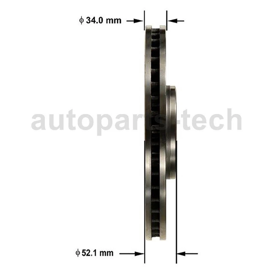 BENDIX PREMIUM DRUM AND ROTOR Front Disc Brake Rotor For Audi A6 2016 2017 2018 - Image 3 of 3